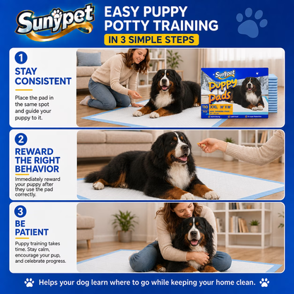Sunypet Puppy Pads Disposable Dog Potty Training Pads, Quick Dry, Ultra Absorbent, XXL 36" x 36", 110ct