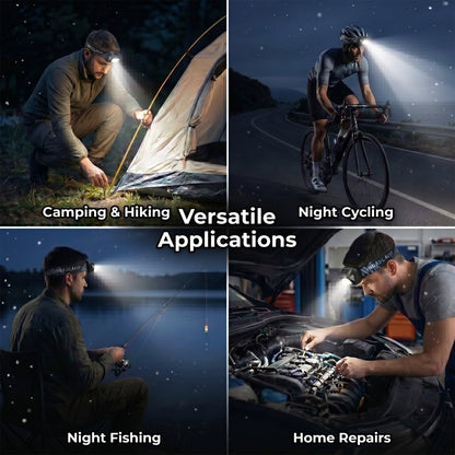 OHHANI Rechargeable LED Headlamp 2 Pack USB C Charging Waterproof 6 Modes for Camping Hiking