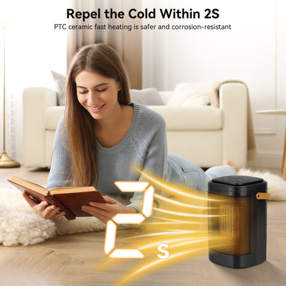 NFTIGB Space Heaters for Home, Desktop Portable Heater with Remote and Timer, 1500W PTC Electric Heater,New