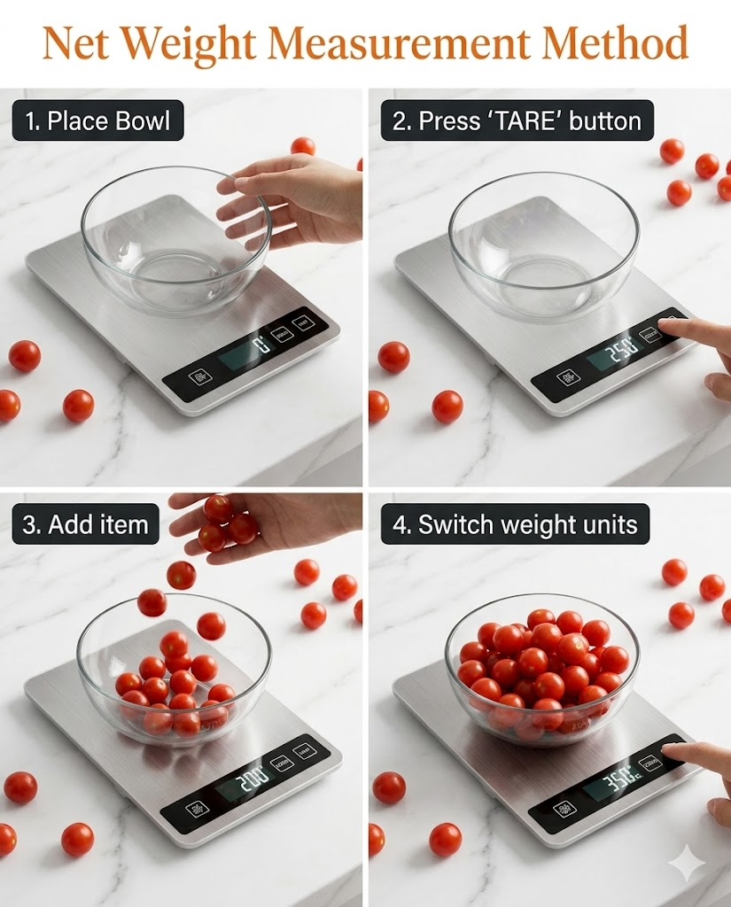 M Buder 33lb Digital Kitchen Scale, 6 Units High Precision Food Scale with LCD Display for Meal Prep, Baking, Cooking