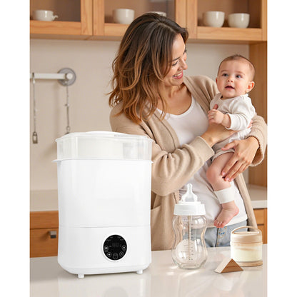Granlass Bottle Sterilizer and Dryer, Electric Steam with Baby Bottle Warmer, Food Prep