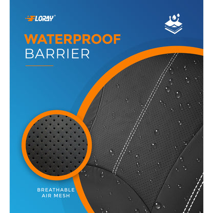 Floray PU Leather Car Seat Covers Full Set - Universal Fit for Cars, SUVs, and Trucks