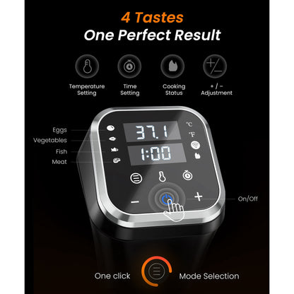 Casualife Sous Vide Precision Cooker, 1100W Immersion Circulator with Digital Touchscreen and Accurate Temperature Control