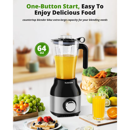 Suodoka Countertop Blender Food Processor Combo, 4 in 1 Kitchen Electric Blender/Grinder/Chopper,New