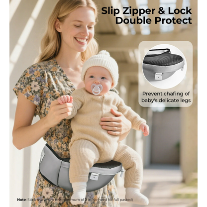 RUPOUN Baby Carrier with Hip Seat, Convertible 4-Position, Lightweight Cool Mesh, Unisex, Gray