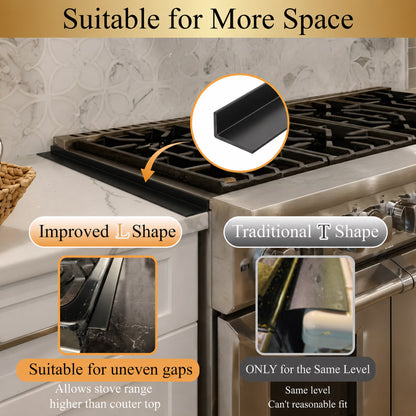 LZSDS Stove Gap Covers 2 Pack Stainless Steel, Telescoping Range Gap Filler 13.8-27.5 in Heat Resistant for Kitchen Oven