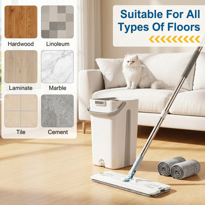 FVSA Reusable Mop Pads Refills, Floor Mop and Wet Mop Pads for Wet Jet, 12.99" x 4.72" 6 Pack Washable for All Floors