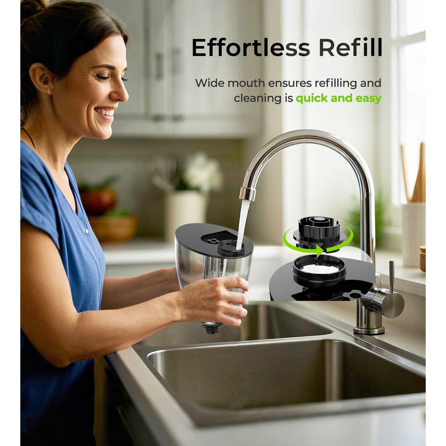 Cool Mist Humidifiers for Bedroom 3 L Water Tank Quiet Ultrasonic Air Vaporizer,Adjustable Mist Level, Black