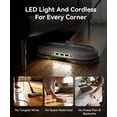 FVSA Cordless Electric Mop, Self Propelled Spin Mop for Floor Cleaning with Water Spray and LED Light, Adjustable Handle, 60 Min Runtime