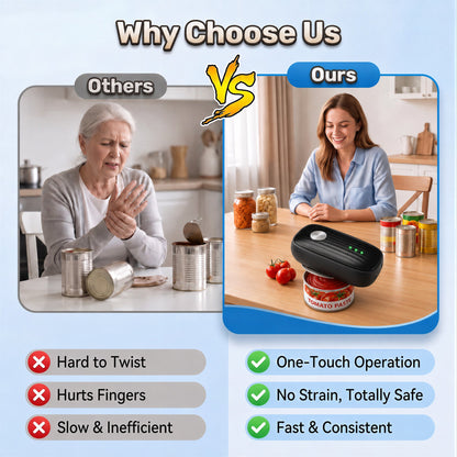 Suodoka Electric Can Opener, USB Rechargeable Automatic Can Opener with Smooth Edge, Hands-Free Magnetic Lid Opener for Seniors with Arthritis