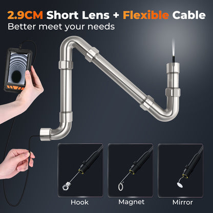 Floray 1080P HD Borescope Endoscope Camera with Light, IP67 Waterproof Snake Camera, 16.5ft Cable, 2600mAh Battery Long Lasting