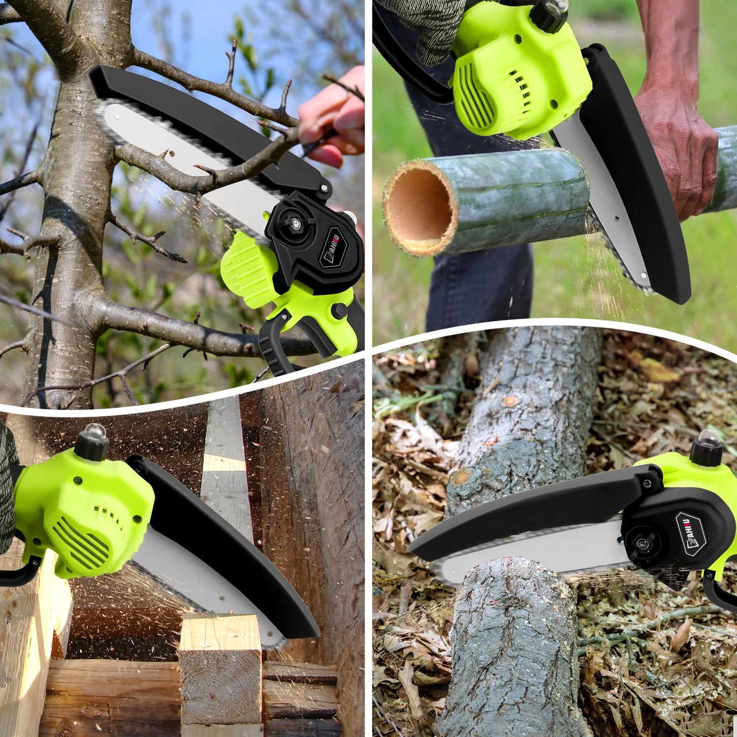 YAHHU 6 inch Mini Chainsaw Set with Oiler System & 21V Battery, Cordless Electric Chainsaw,New