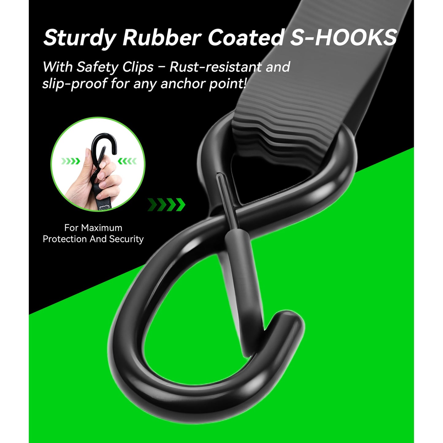 Floray 1" x 15' Heavy Duty Ratchet Straps – Tie Down Straps with S Hooks, 1,800lbs Break Strength – 4 Pack Retractable Cargo Straps for Trucks, Trailers, and Outdoor Gear